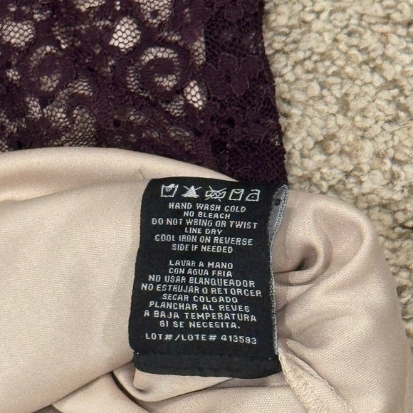 R&M Richards Plum Formal Lace Sequin Floral Sheath Dress 14W Mother of Bride - Picture 12 of 13